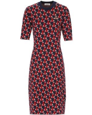 Lanvin Knitted Long Dress - Red