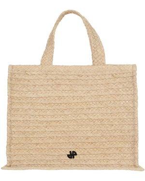 Patou Jp Raffia Carryall Tote - Natural