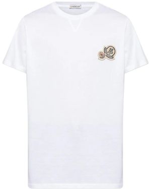 Moncler Logo-Patch T-Shirt - White