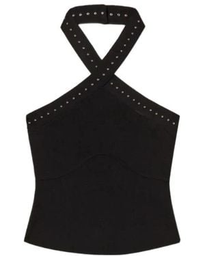 Twinset Halterneck Knitted Top - Black