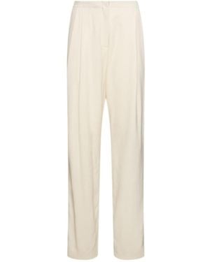 TOVE Pleat Detail Track Pants - White