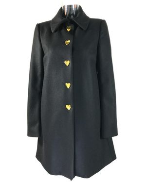 Moschino Logo Coat - Black