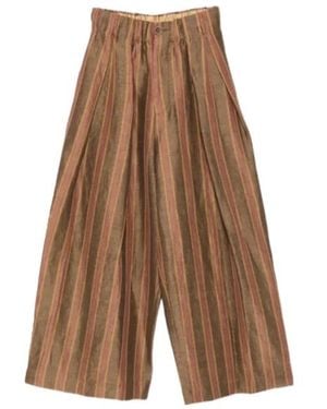 Uma Wang Poetic Striped Trousers - Brown