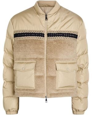 Moncler Achillee Padded Paneled Nylon Jacket - Natural