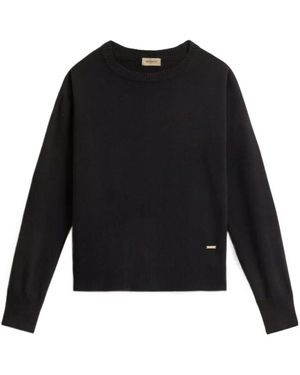 Woolrich Long Sleeved Crewneck Jumper - Black