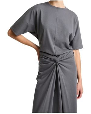 Vince Seam-Detail T-Shirt - Gray