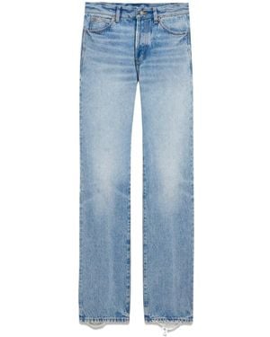 Saint Laurent Low-Rise Straight Leg Jeans - Blue