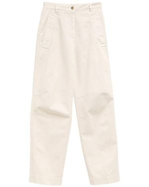 Dries Van Noten Casual Trousers With Belt Loops - White