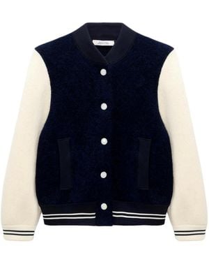 Dorothee Schumacher University Allure Panelled Ribbed Jacket - Blue