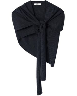 Lemaire Asymmetric Wrap Scarf - Black