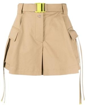 Off-White c/o Virgil Abloh Gabardine Cargo Shorts - Natural