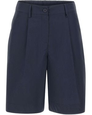 Kaos Pleated Bermuda Shorts - Blue