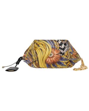 Ferragamo Gancini Chain Folded Clutch - Metallic