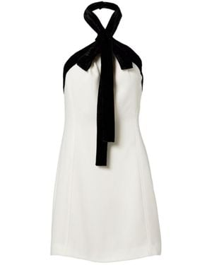 Jonathan Simkhai Jolie Velvet-Trimmed Crêpe Minidress - White