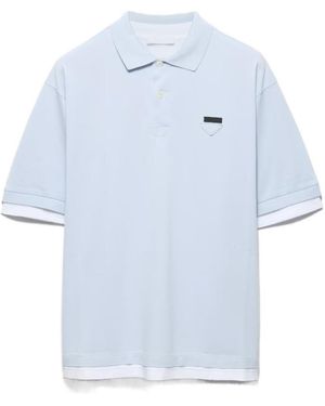 Prada Cotton Polo Shirt - Blue