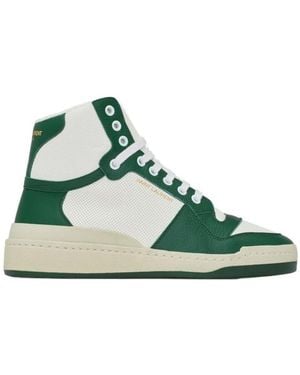 Saint Laurent Sl/24 Mid-Top Trainers - Green
