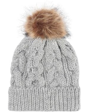 Barbour Classic Cable Knit Beanie - Grey