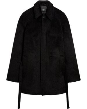 Phoebe Philo Cropped Car Coat - Black