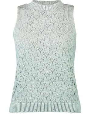 Eleventy Cotton Knitted Top - Green