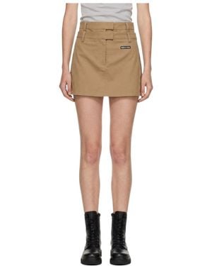 Marissa Chiara Zipper Skirt - Natural