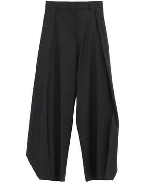 Loewe Pleated Ruffled Pants - Black