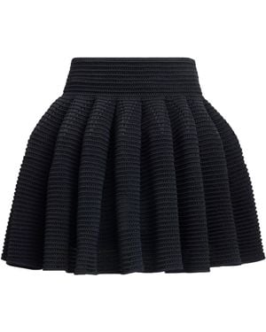 Alaïa Alaïa Crinoline Knitted Mini Skirt - Blue