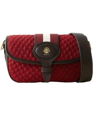 Bally Quilted Flap Shoulder Bag - Red