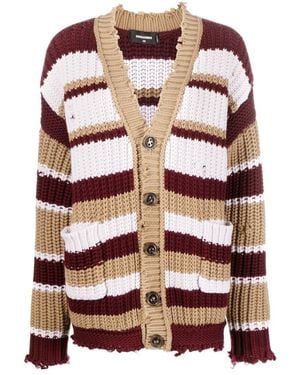 DSquared² Striped Buttoned Cardigan - Multicolor
