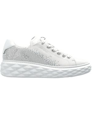 Jimmy Choo Lace-Up Sneakers - White
