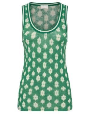 The Upside Latania Wales Floral-Print Tank Top - Green
