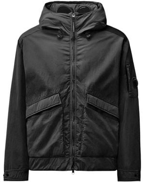 C.P. Company Zip-Up Hooded Casual Jacket - Black