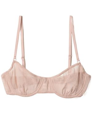 Miu Miu Tulle Bra - Pink