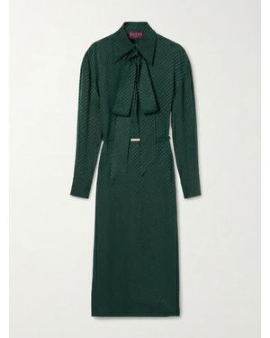 Gucci Interlocking G Jacquard Dress - Green