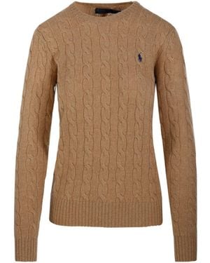 Polo Ralph Lauren Julianna Cable-Knit Jumper - Brown