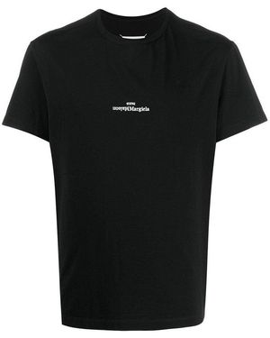 Maison Margiela Logo Embroidered Crewneck T-Shirt - Green