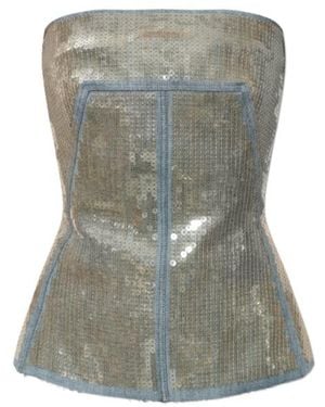 Rick Owens Sequined Sleeveless Top - Grey