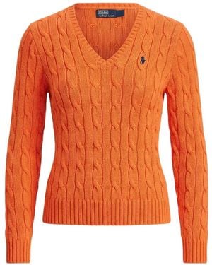 Polo Ralph Lauren V-Neck Jumper - Orange