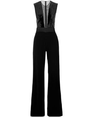 Galvan London Sequin-Embellished Sleeveless Jumpsuit - Black