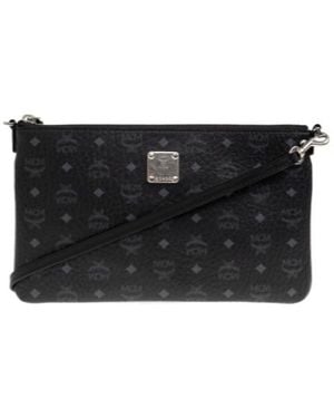 MCM Aren Visetos Crossbody Bag - Black