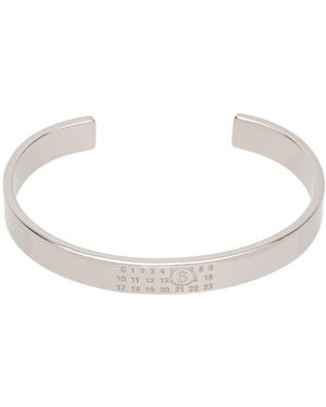 MM6 by Maison Margiela Numeric Engraved Cuff Bracelet - White