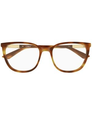 Chloé Chloé Eyewear Square Frame Glasses - Metallic