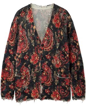 R13 Paisley-Print Cardigan - Red