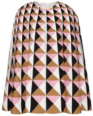Valentino Hook Detail Cape - Multicolour