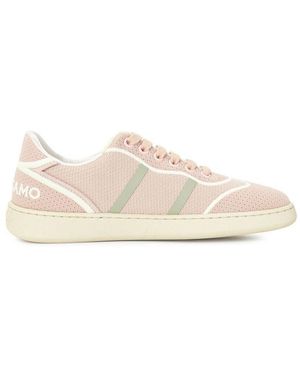 Ferragamo Knitted Low-Top Trainers - Natural