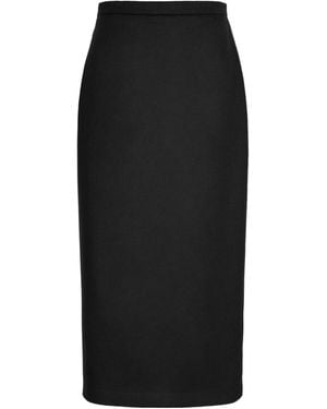 Max Mara Sable-Look Camel Pencil Skirt - Black