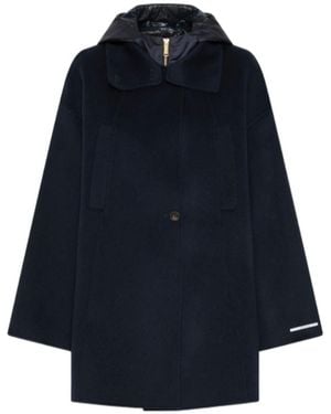 Marella Wool Pea Coat And Cape Set - Blue