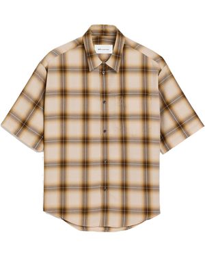 Ami Paris Ami Boxy Chequered Shirt - Natural