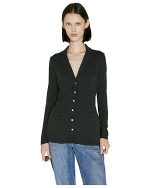 Rabanne V-Neck Long-Sleeved Shirt - Black