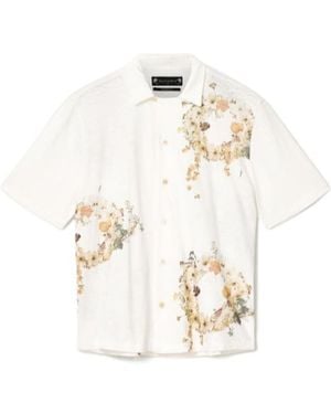 AllSaints Fleur Oversized Short Sleeve Shirt - White