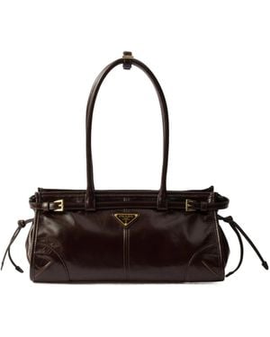 Prada Logo Shoulder Bag - Black